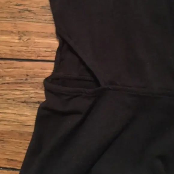 Material Girl Top Black Peplum with Side Cut Outs - Picture 4 of 4